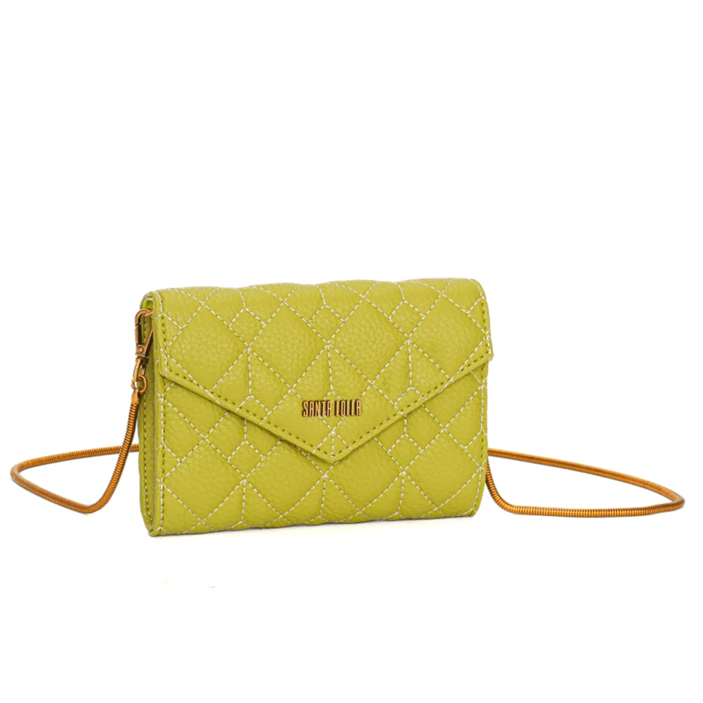 Bolsa Pequena Floater Verde Oliva Alça Metalizada - vista 3 de 5
