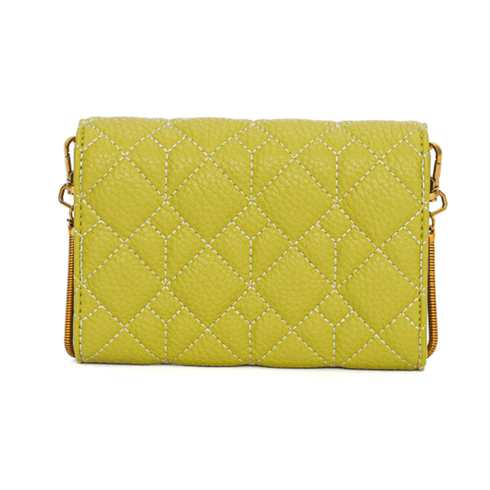 Bolsa Pequena Floater Verde Oliva Alça Metalizada - vista 5 de 5