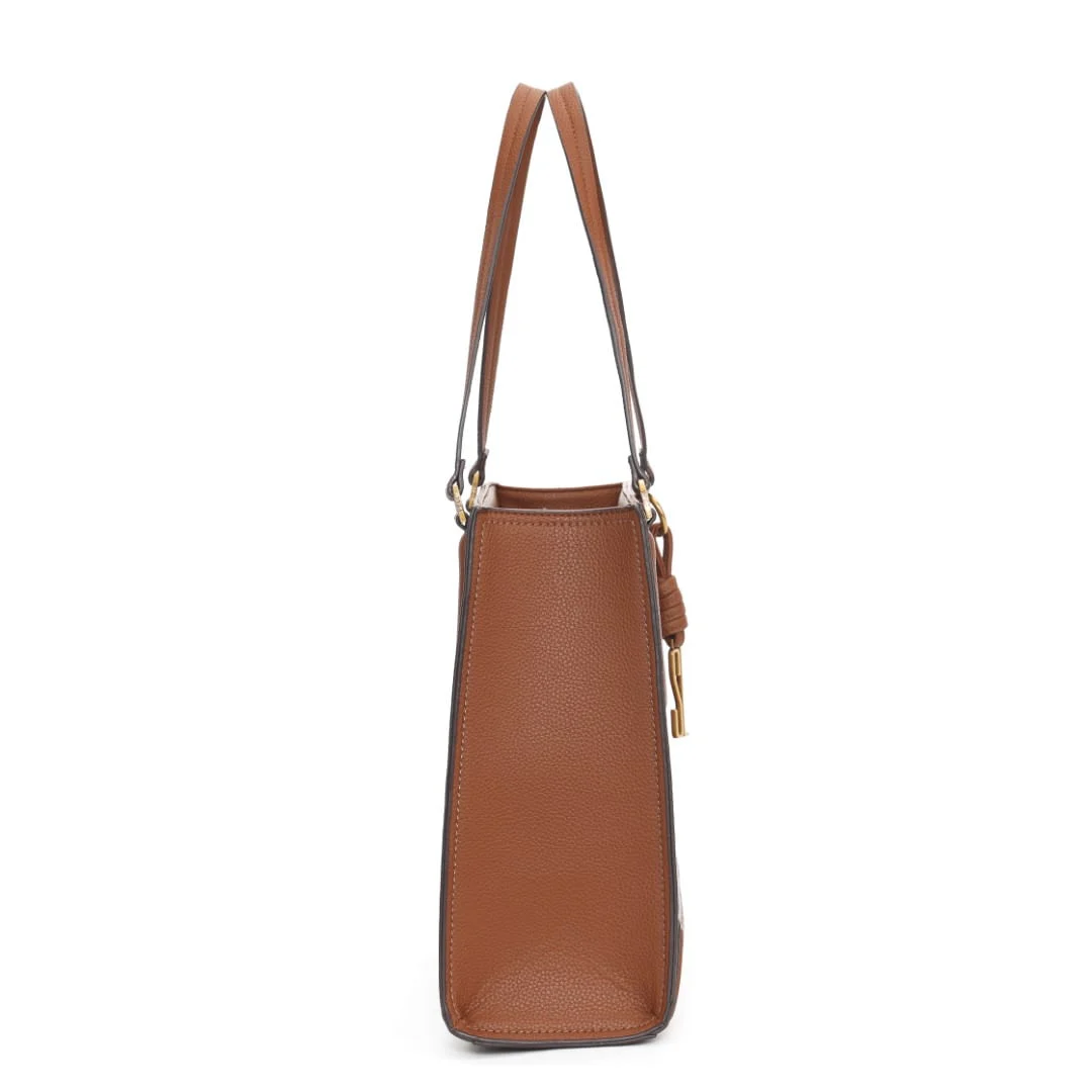 Bolsa Tote Marrom Quadrada Alça Ombro - vista 4 de 7
