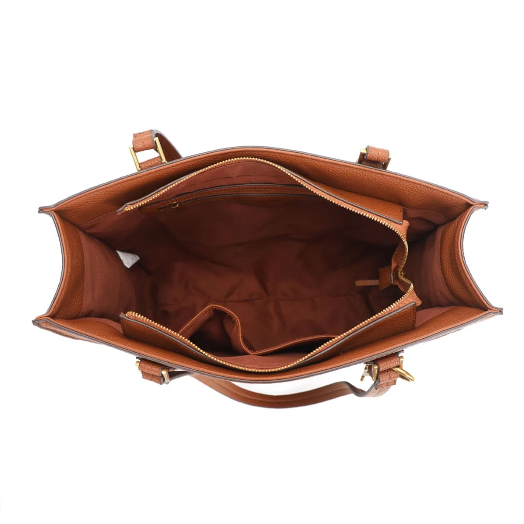 Bolsa Tote Marrom Quadrada Alça Ombro - vista 5 de 7