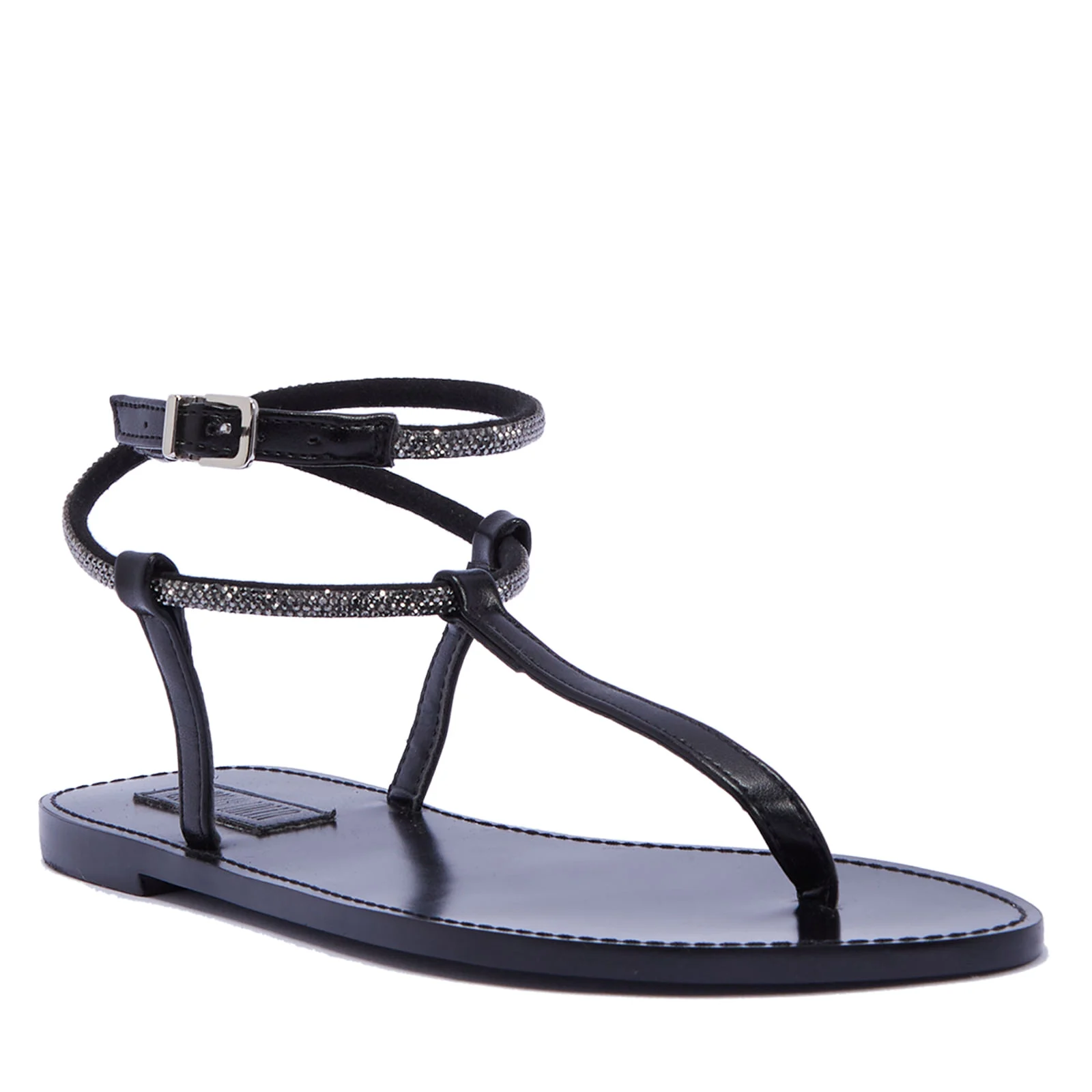 Rasteira Cristal Jet Hematite - vista 3 de 4