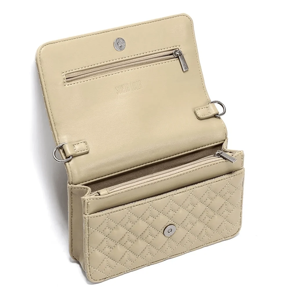 Bolsa Transversal Soft Alça Corrente Verde - vista 3 de 3