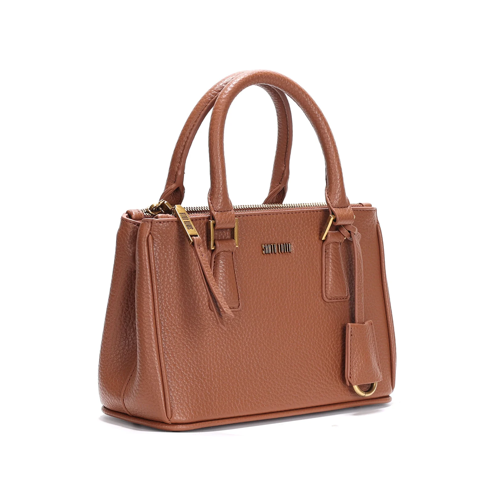 Bolsa Tote Floater Média Duas Alças Marrom - vista 2 de 3