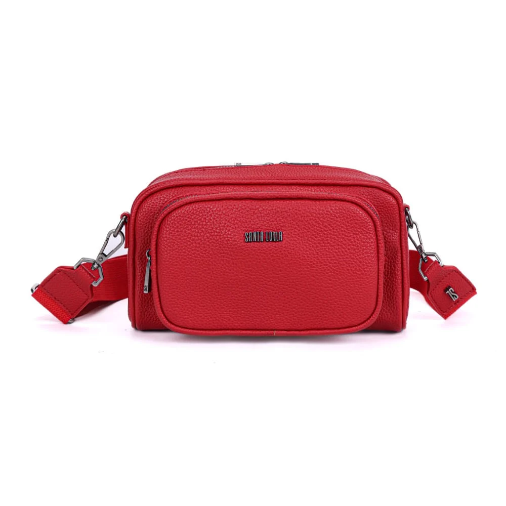 Bolsa Pochete Vermelha Alça Gorgurão Transversal - vista 1 de 7