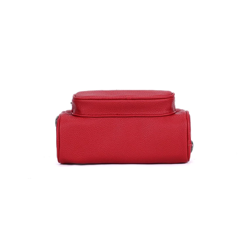 Bolsa Pochete Vermelha Alça Gorgurão Transversal - vista 6 de 7