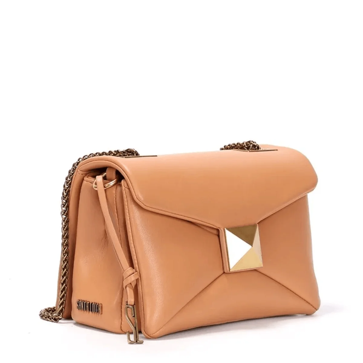 Bolsa Mini Bag Caramelo Soft Spike Alça Corrente - vista 2 de 3
