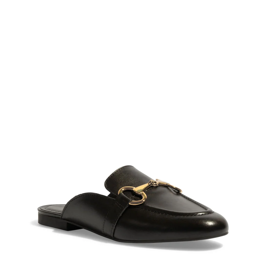 Mocassim Mule Couro Nobre Soft Preto - vista 2 de 4