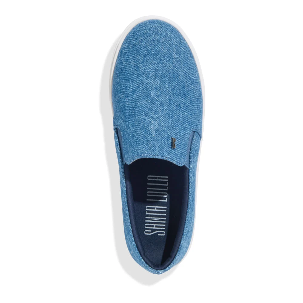 Tênis Slip On Jeans Azul - vista 4 de 4