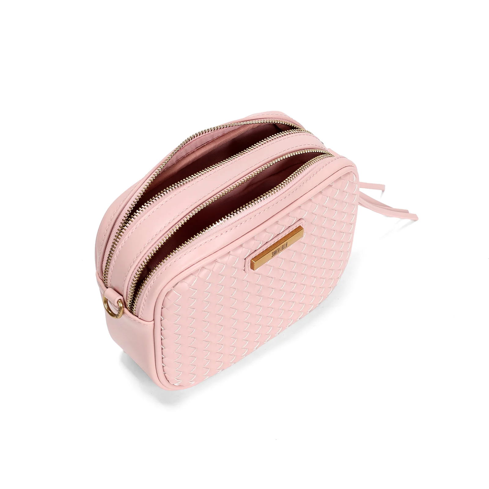 Bolsa Pequena Rosa Candy Material Soft Alça Transversal - vista 3 de 3