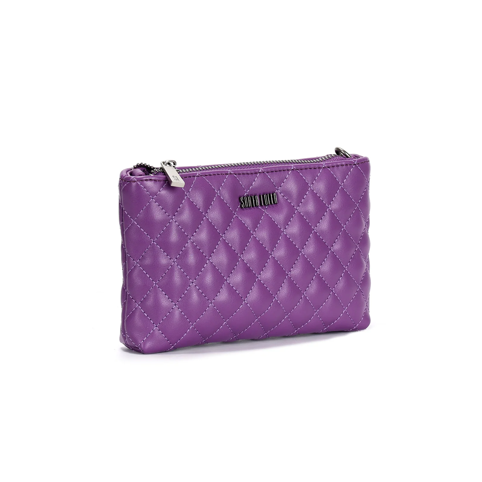 Bolsa Soft Matelassê Roxo Viola Alça Transversal - vista 2 de 3