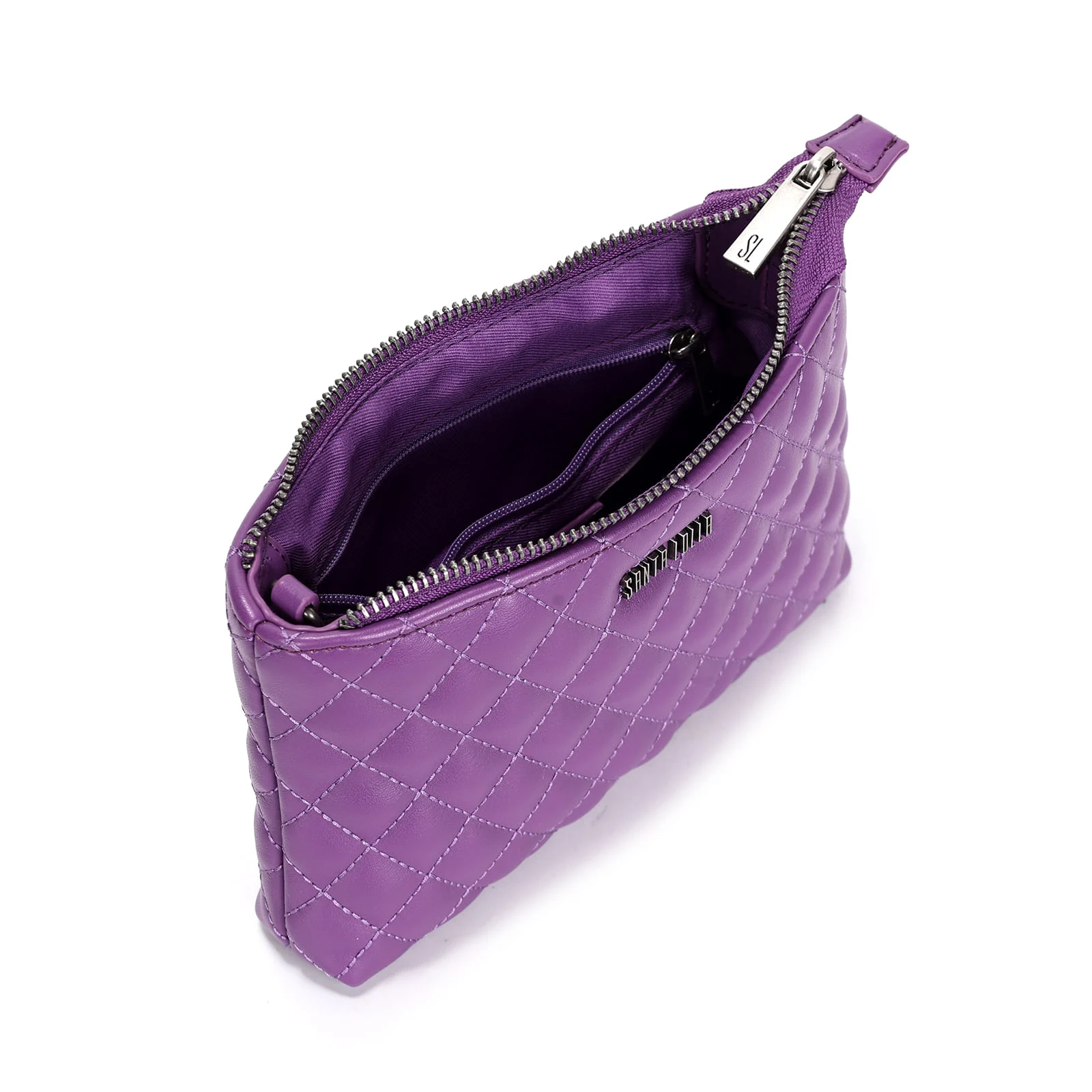 Bolsa Soft Matelassê Roxo Viola Alça Transversal - vista 3 de 3
