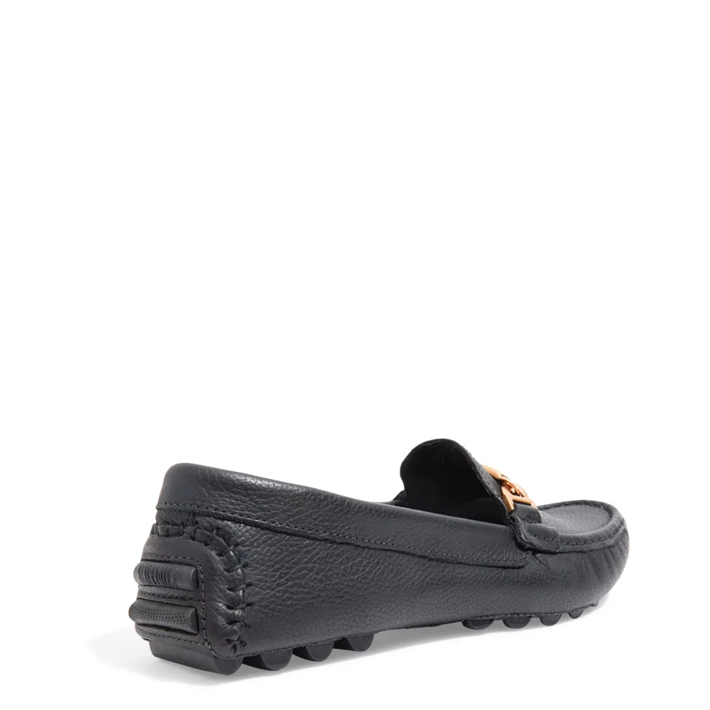 Mocassim Couro Floater Camurça Preta - vista 3 de 6