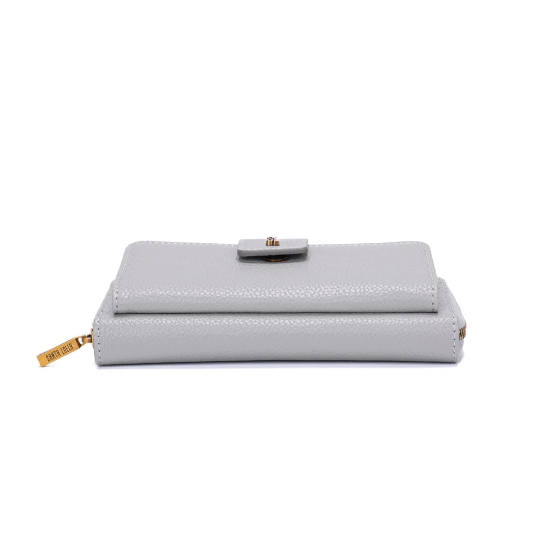 Bolsa Carteira Floater Cinza Alça De Ombro - vista 6 de 7