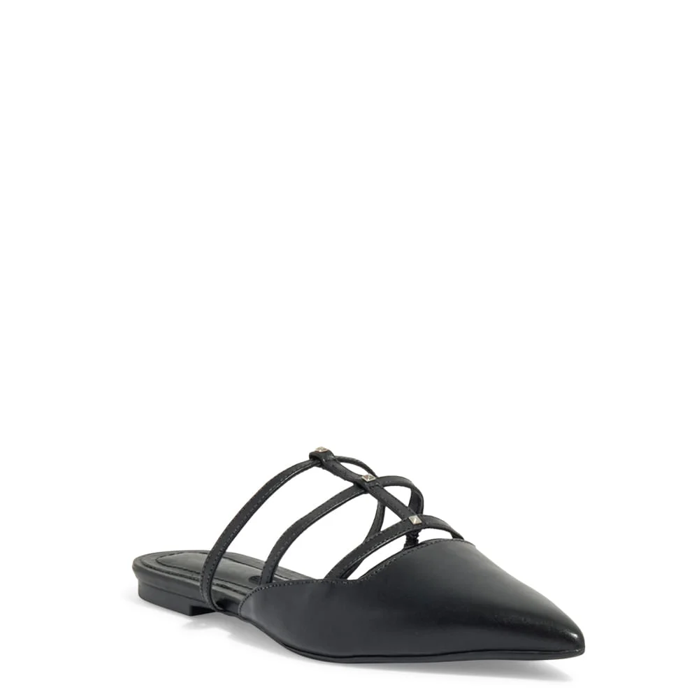 Mule Couro Confort Preto Bico Fino - vista 2 de 4
