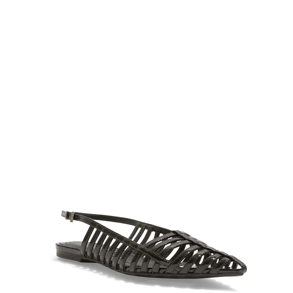 Sapatilha Slingback Preta Verniz Glossy - vista 2 de 4
