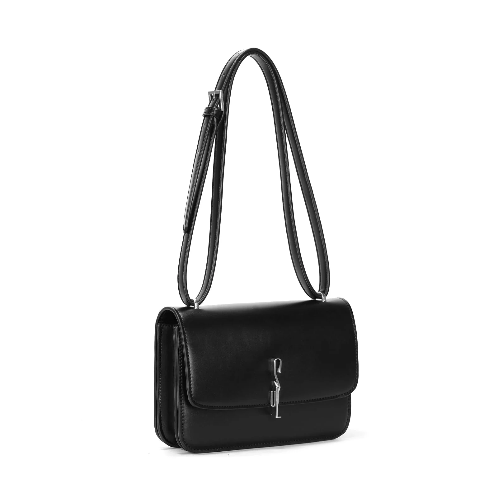 Bolsa Soft Pequena Preta Alça Transversal - vista 2 de 3