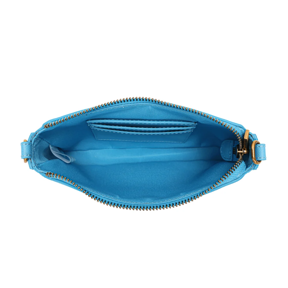 Bolsa Pequena Risco Azul Claro Alça Transversal - vista 4 de 5
