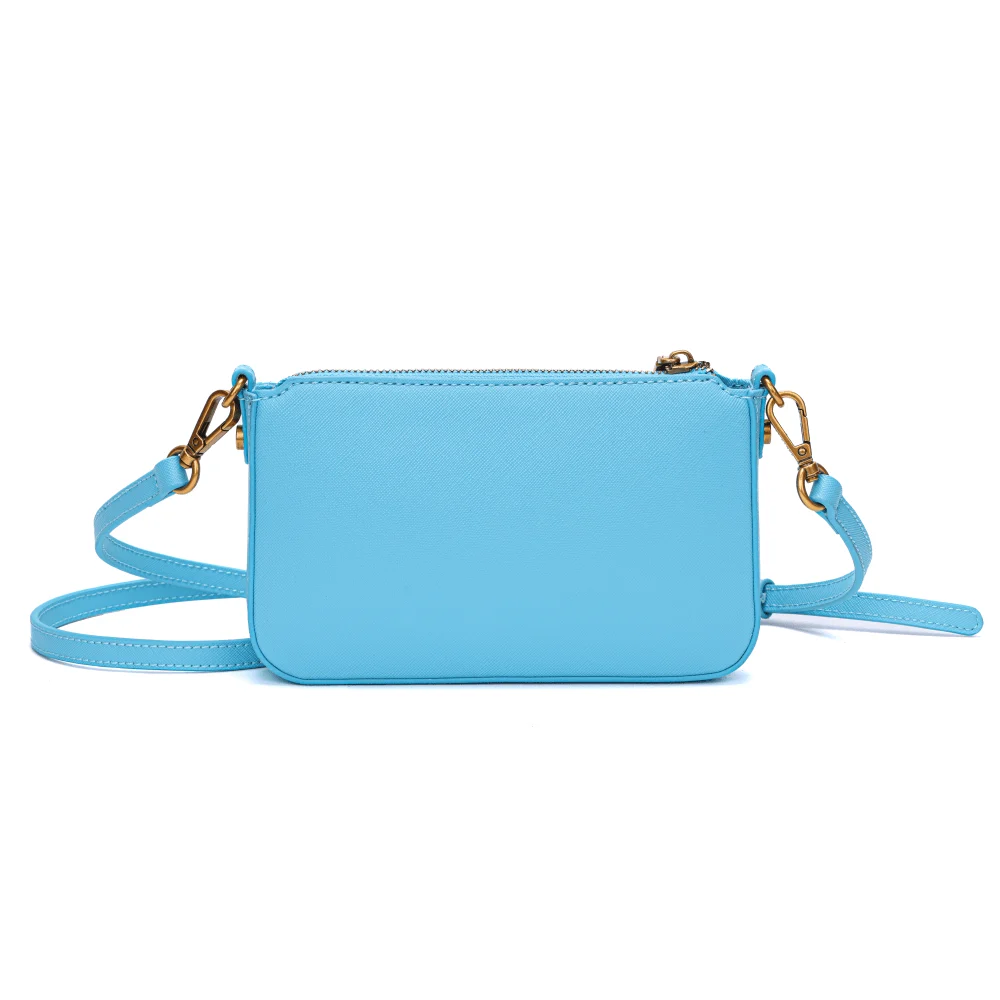 Bolsa Pequena Risco Azul Claro Alça Transversal - vista 5 de 5
