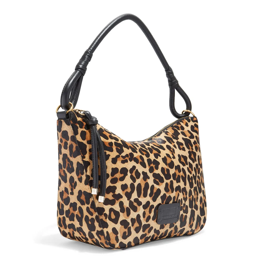 Bolsa Couro Animal Print Onça Pelo Alça De Ombro - vista 2 de 3