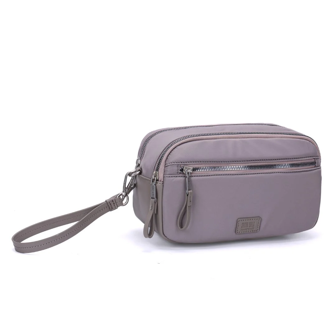 Necessaire Nylon Cinza Stone Alça De Mão - vista 2 de 6