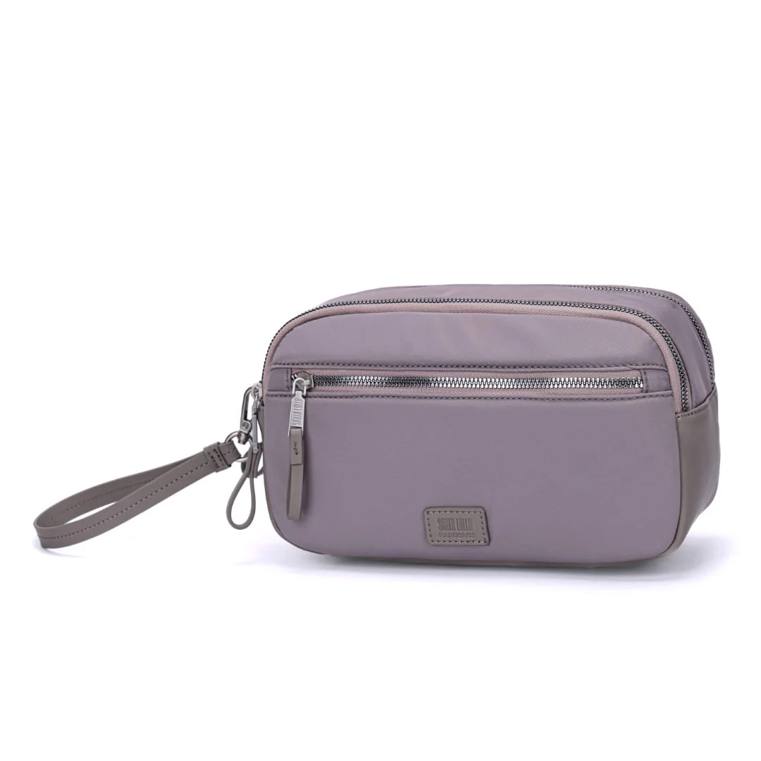 Necessaire Nylon Cinza Stone Alça De Mão - vista 3 de 6