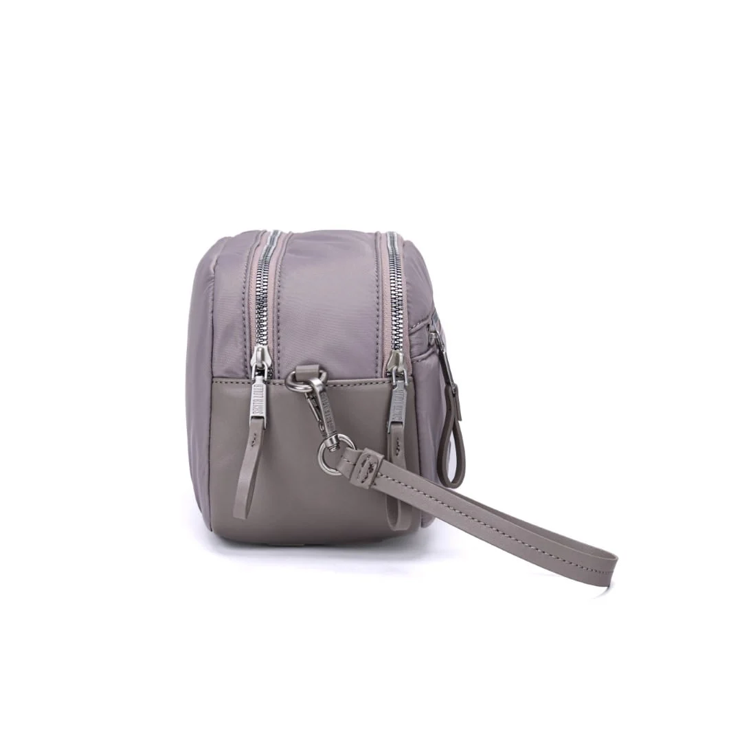 Necessaire Nylon Cinza Stone Alça De Mão - vista 5 de 6