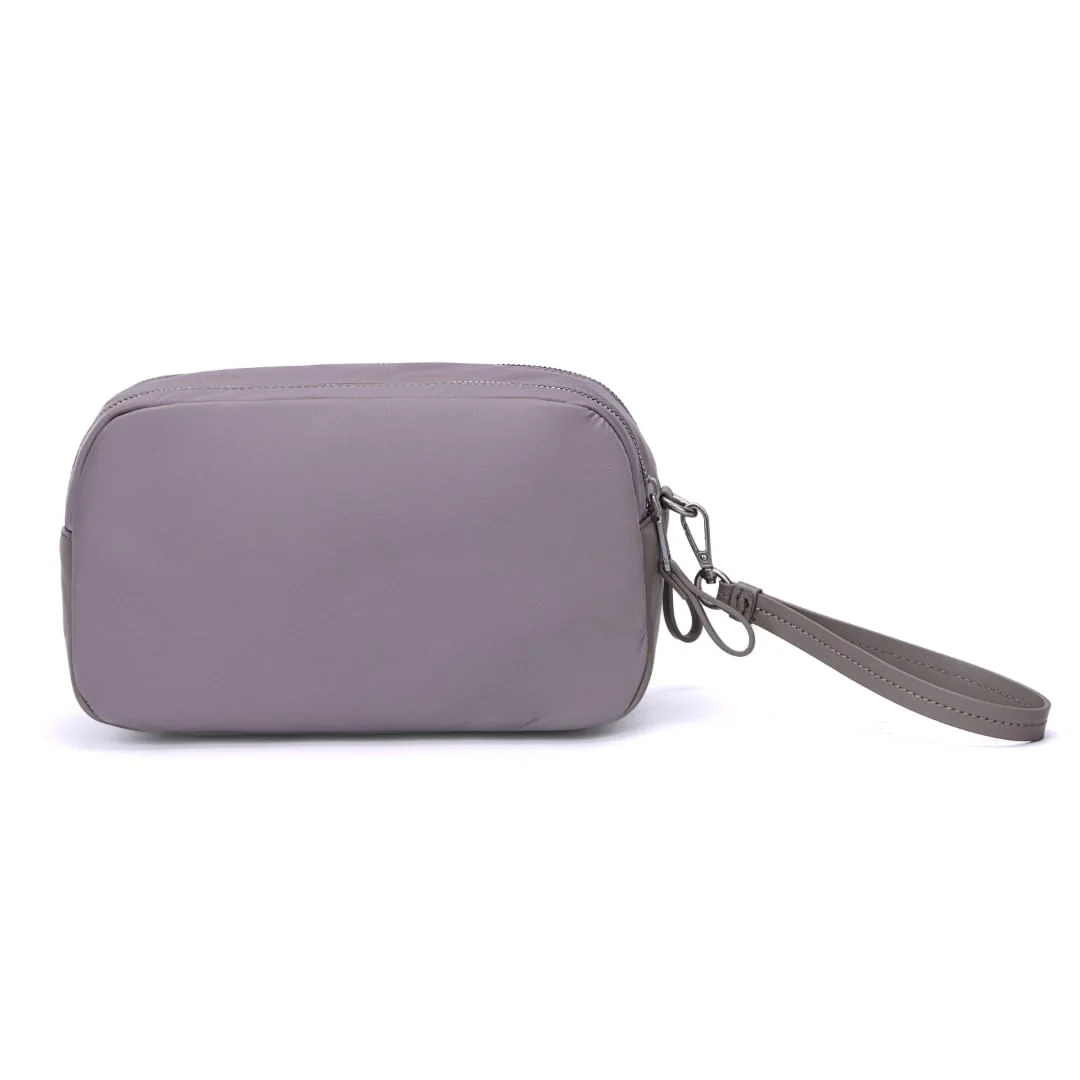 Necessaire Nylon Cinza Stone Alça De Mão - vista 6 de 6