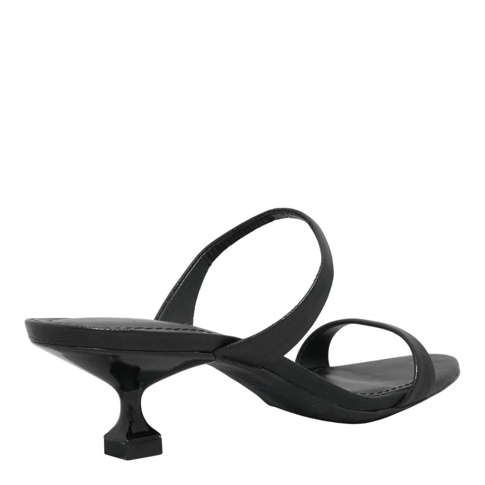Mule Couro Pelica Soft Preto Salto Baixo Fino - vista 2 de 2