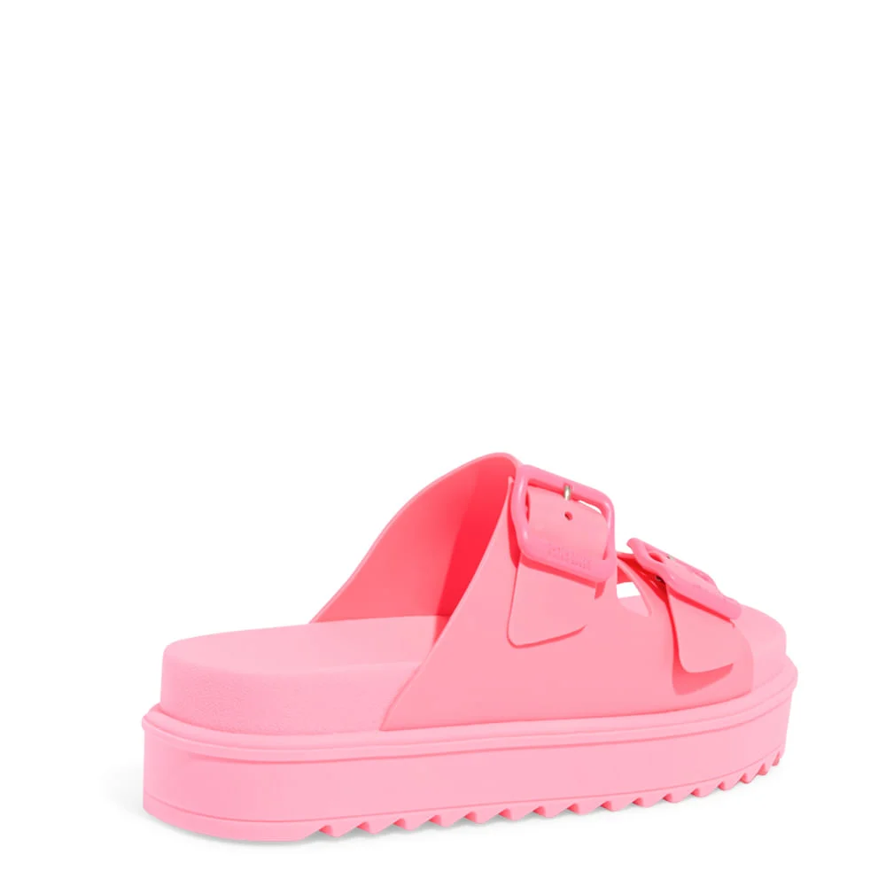Papete Borracha Flatform Tiras Largas Rosa - vista 4 de 4