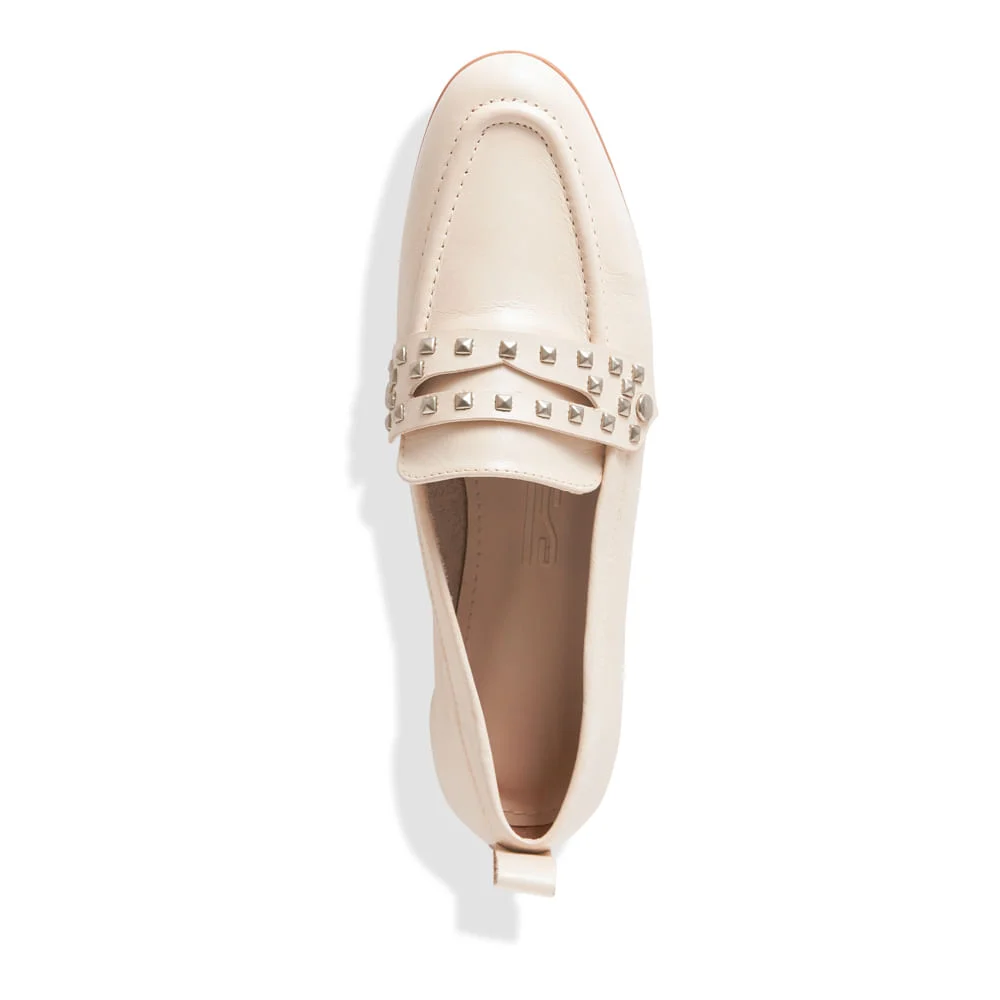 Mocassim Changeable Couro Nobre Soft Bico Redondo Off White - vista 4 de 4