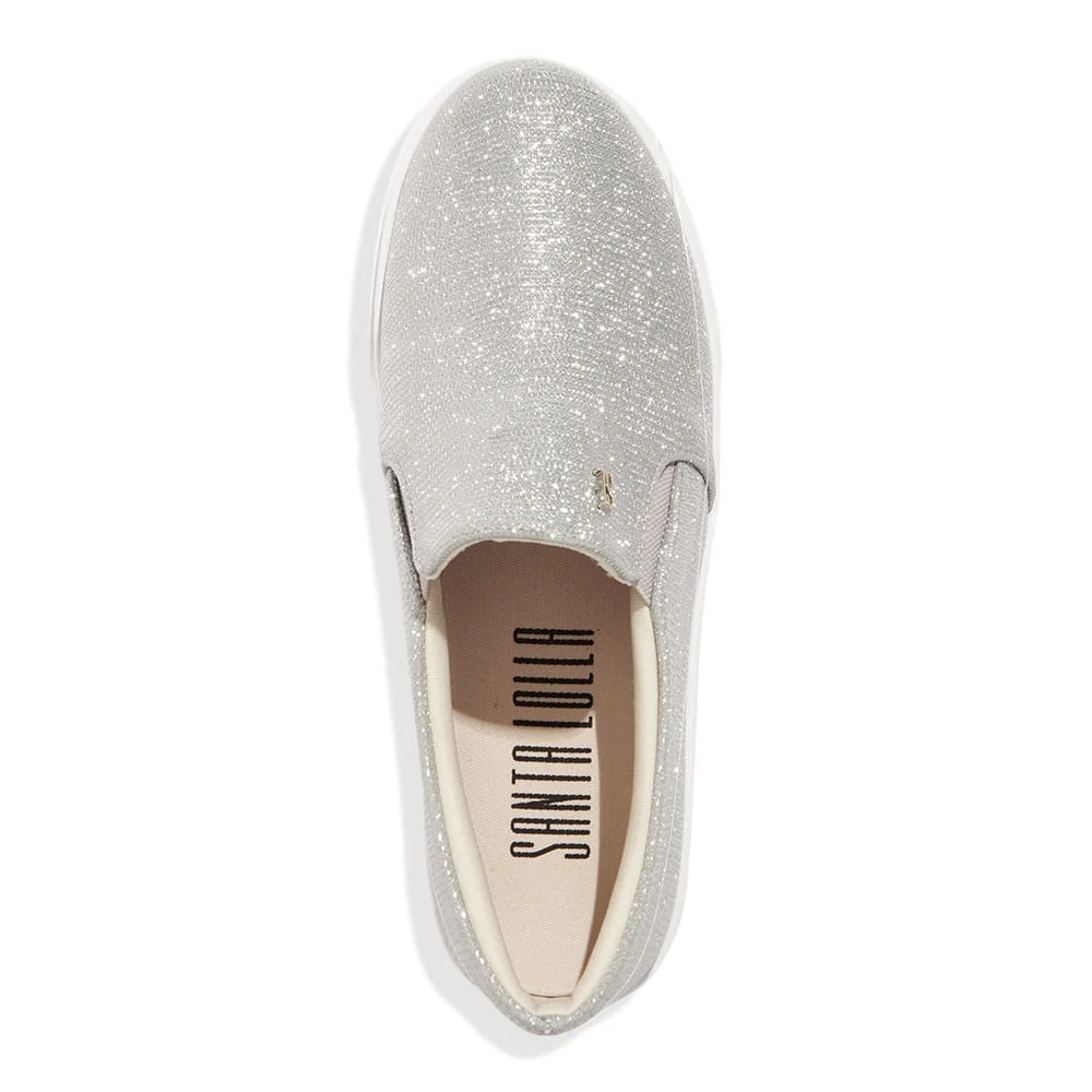 Tênis Slip On Shine Lizard Prata - vista 4 de 4