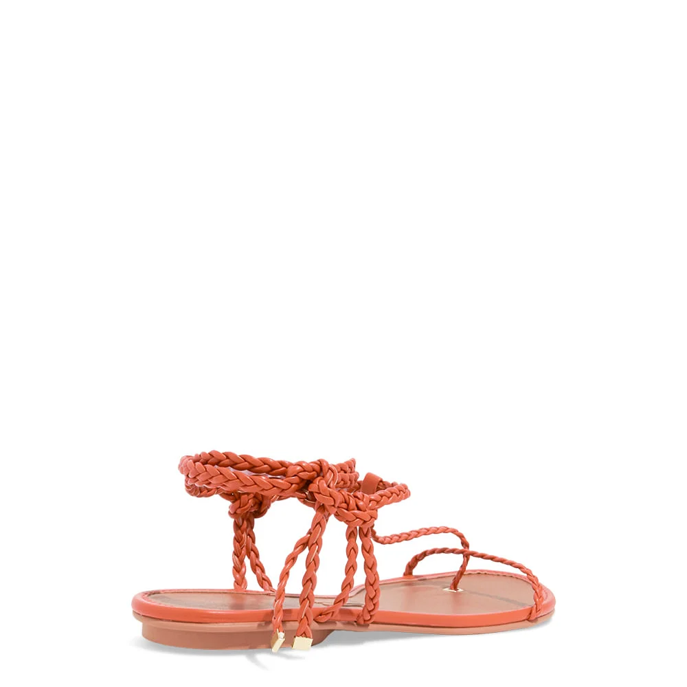 Rasteira Couro Nobre Soft Laranja Caju - vista 4 de 4