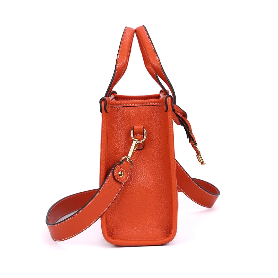 Bolsa Tote Estruturada Floater Laranja Caju - vista 4 de 7