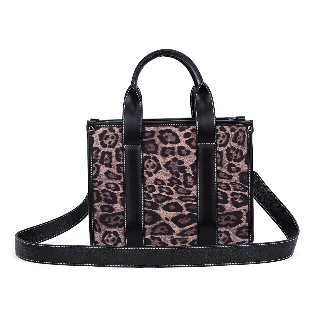 Bolsa Tote Nylon Pespontos Estampa Animal Print Onça - vista 5 de 7