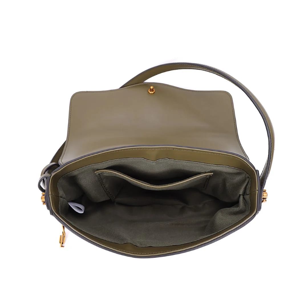 Bolsa Baguete Verde Militar Soft Alça Transversal - vista 4 de 8
