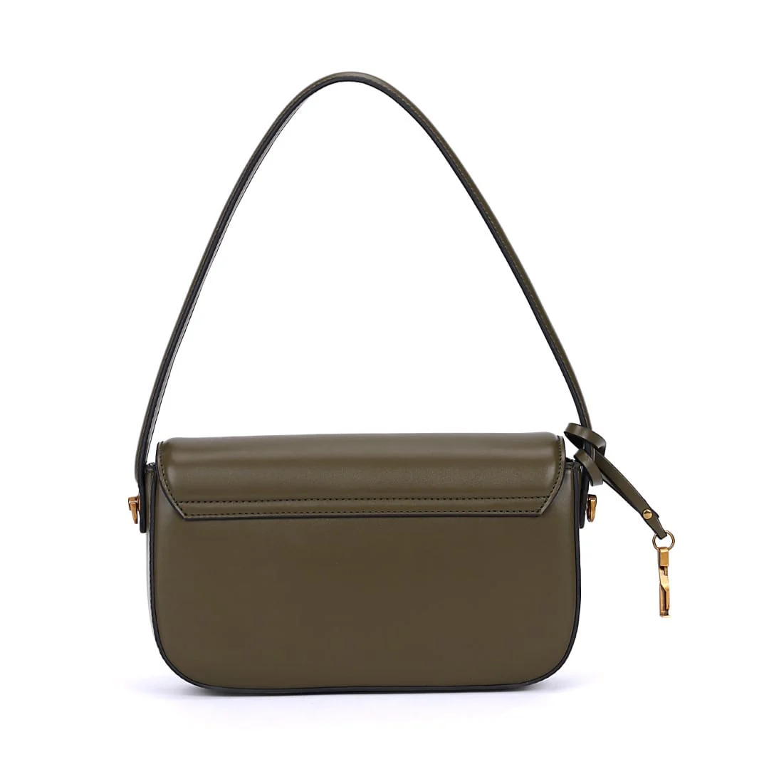 Bolsa Baguete Verde Militar Soft Alça Transversal - vista 7 de 8