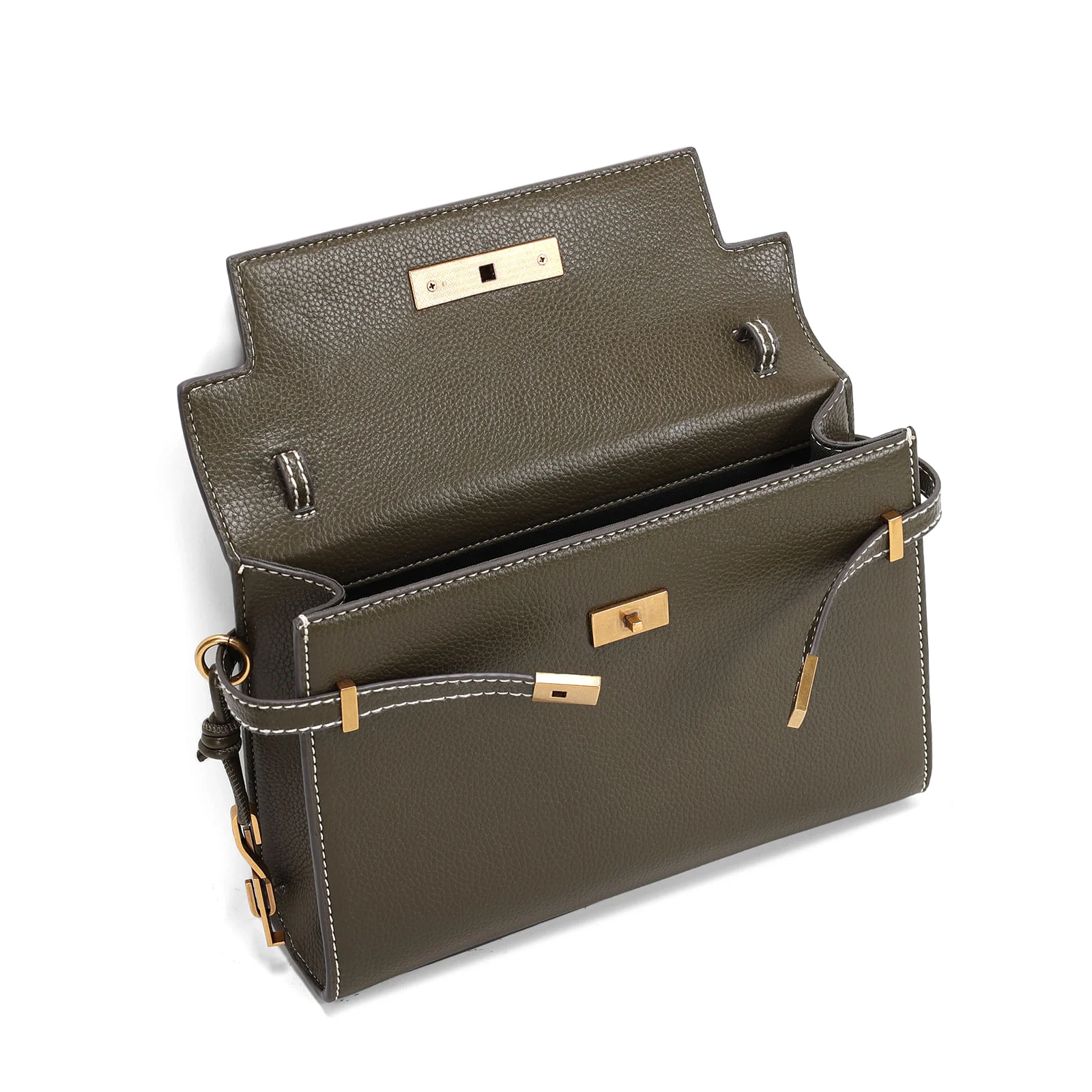 Bolsa Baguete Floater Verde Militar Pespontos - vista 3 de 3