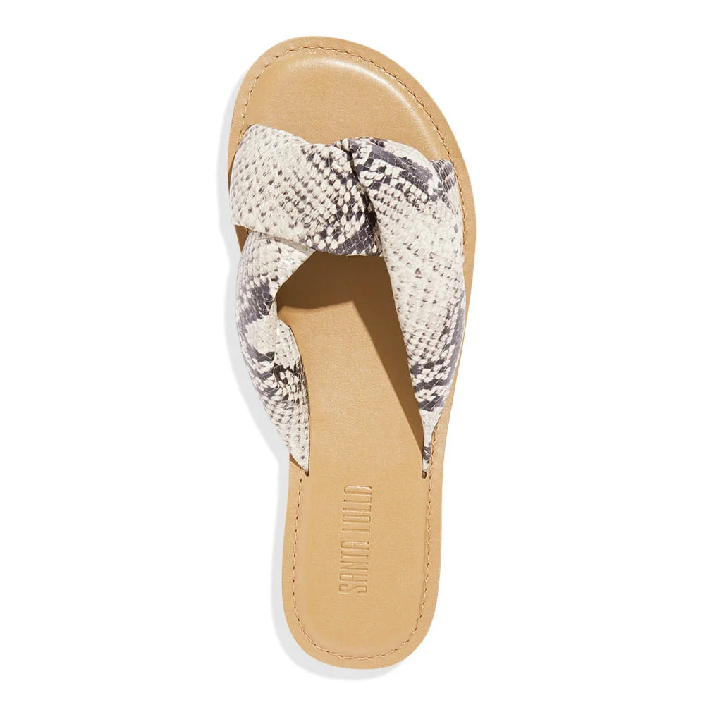Rasteira Estampa Animal Print Cobra - vista 4 de 4