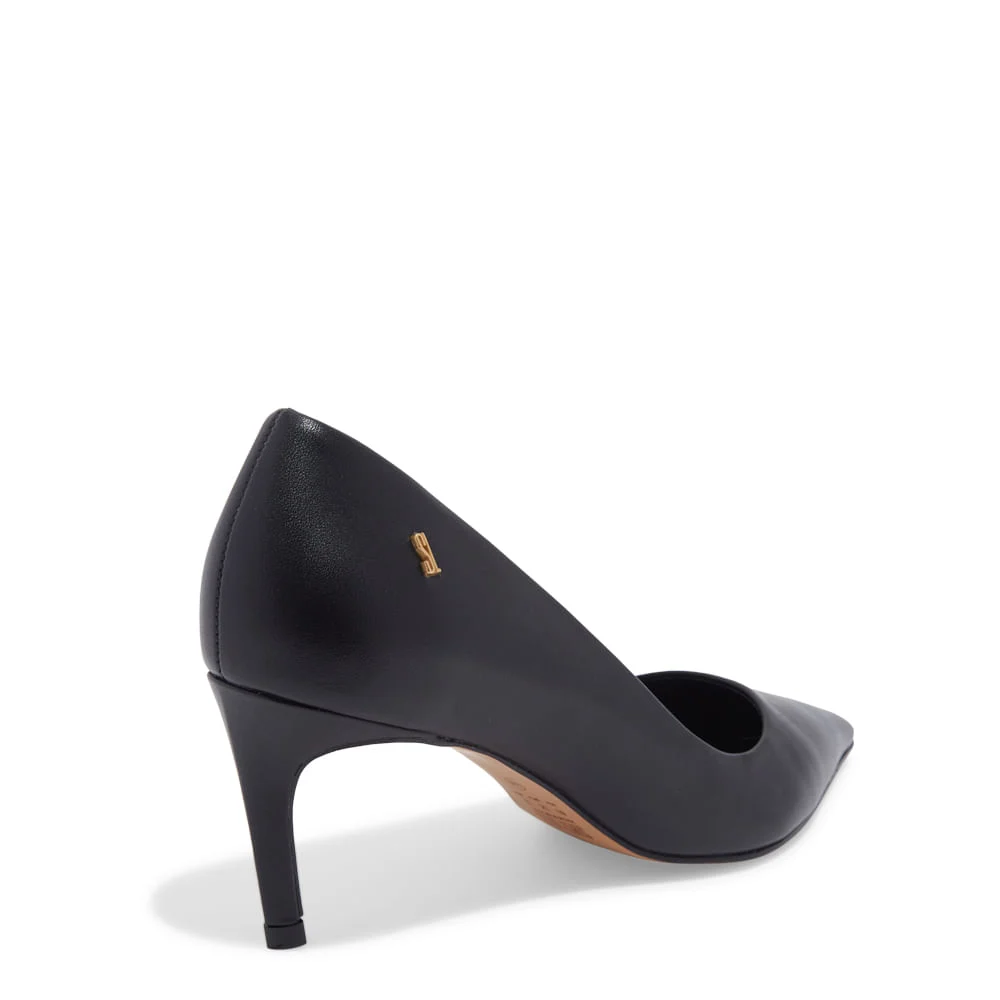 Scarpin Couro Confort Preto 2 - vista 3 de 3