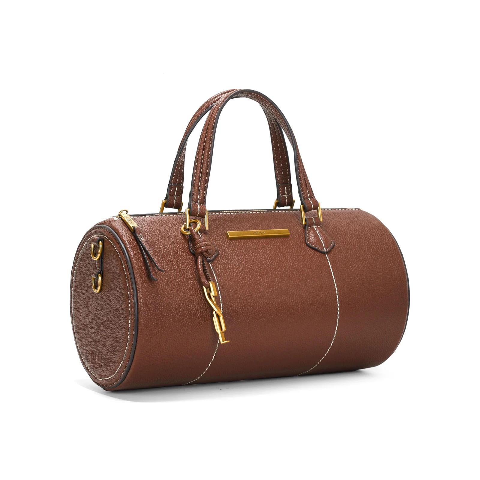 Bolsa Cilindro Floater Marrom Safari Pesponto - vista 2 de 3
