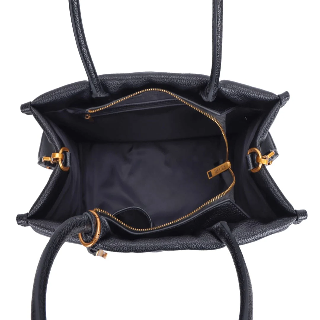 Bolsa Tote Matelassê Floater Preto Alça De Mão - vista 5 de 7