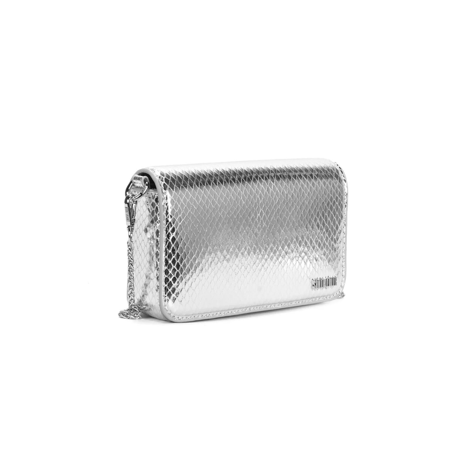 Bolsa Pequena Metalizado Prata Alça Transversal - vista 2 de 3