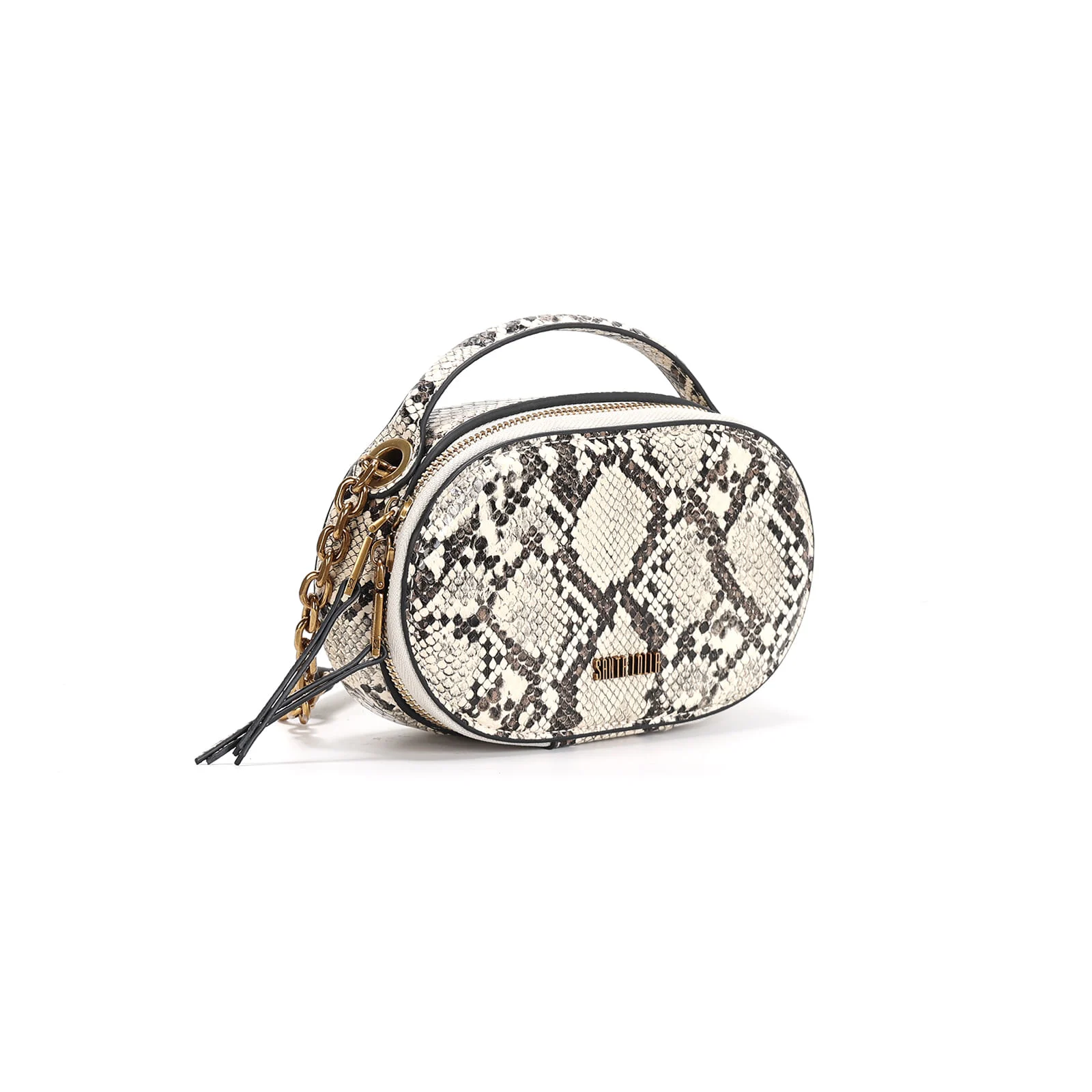 Bolsa Pequena Soft Estampa Animal Print Cobra Duas Alças - vista 2 de 3