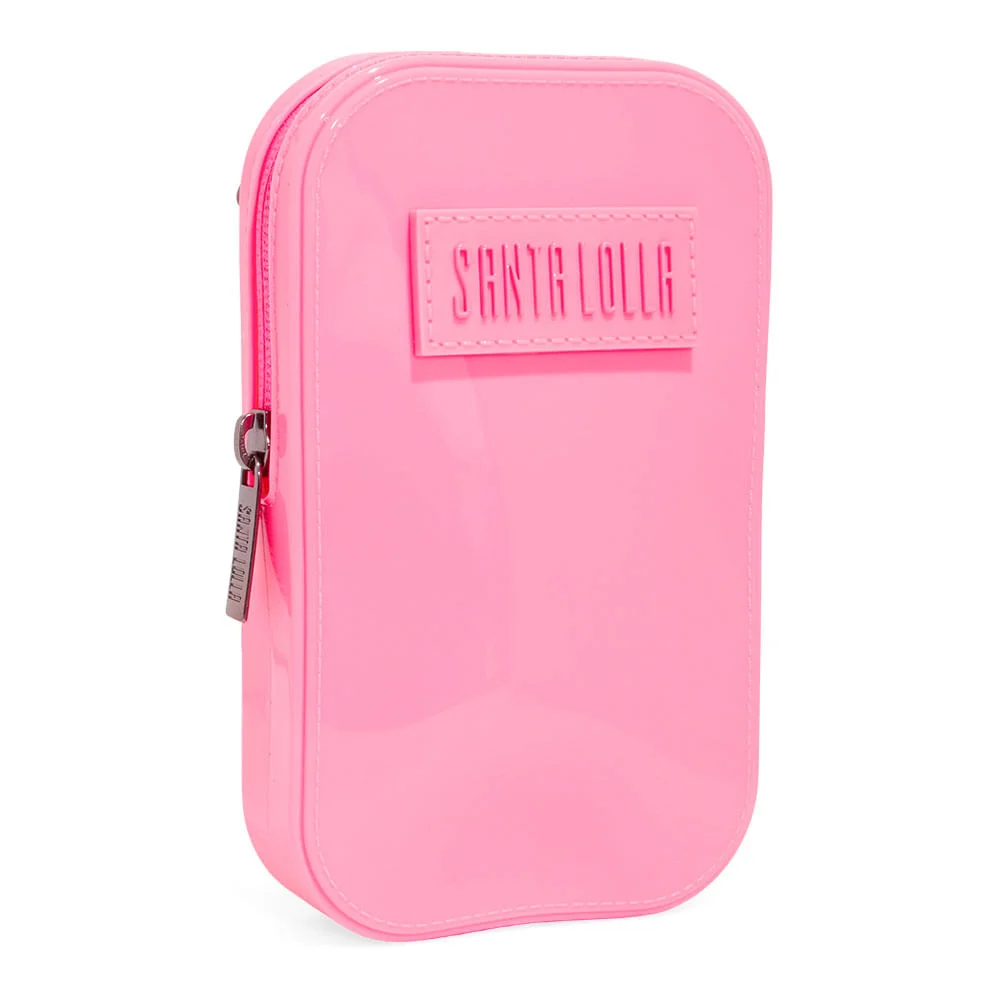 Bolsa Porta Celular Borracha Rosa Chic Jelly Alça Transversal - vista 2 de 3